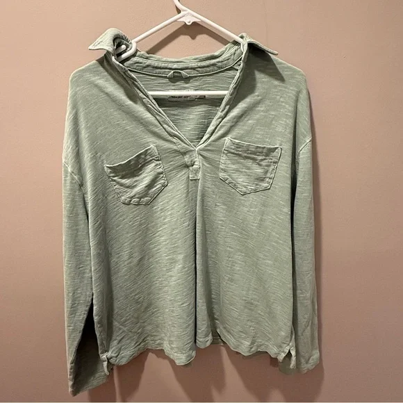 Women's Vineyard Vines Long-Sleeve Polo (Green) XL - Picture 1 of 3